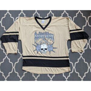Kublai Khan Band Jersey Mens XL Taipan 22 Gold Black Heavy Metal Hockey